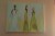 trois femme sur fond beige marron, jaune 